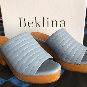 Beklina ribbed clog open toe sandal